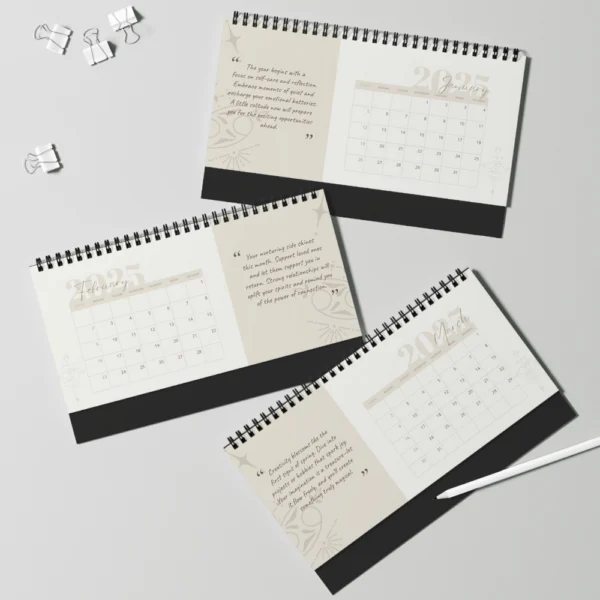 Personalized Cancer 2025 Desk Calendar - Custom Photo Calendar for Cancer Zodiac Sign - Image 7