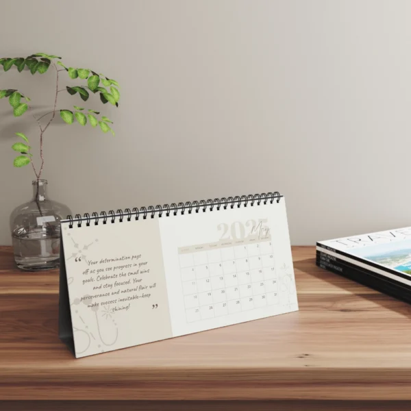 Leo Personalized 2025 Desk Calendar with Custom Name & Photo - Image 2