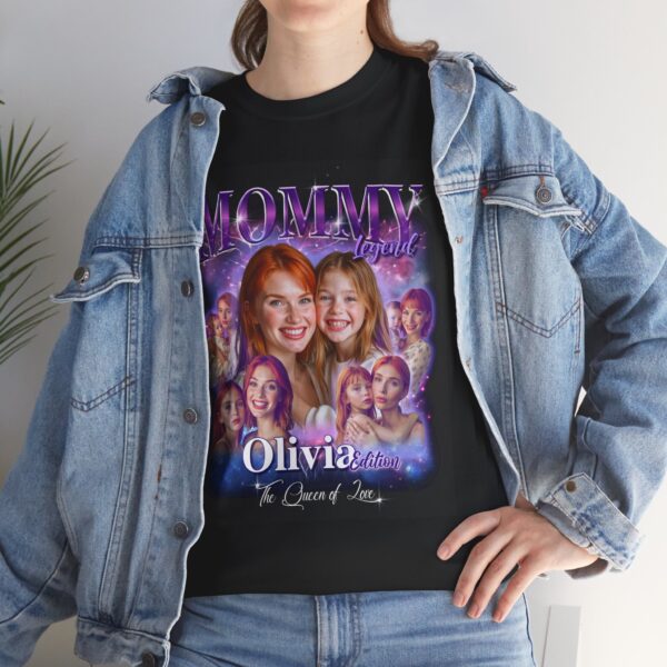 Custom Mommy Legend Bootleg Rap Tee, Personalized Mom & Kids Photo Shirt, 90s Style Rap Graphic T-Shirt, Mother's Day Gift Idea - Image 6