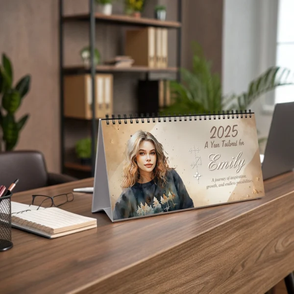 Personalized 2025 Sagittarius Zodiac Desk Calendar with Custom Photo & Horoscope Insights - Image 3