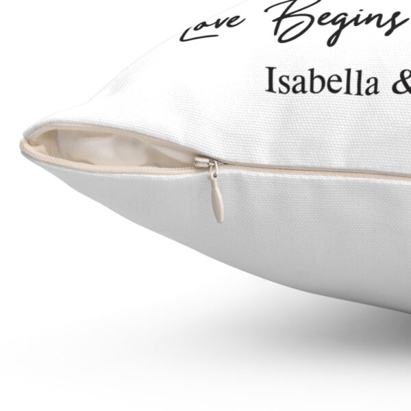Personalized Mom Photo Pillow - Custom Mother's Day Gift, Love Begins with Mom, Picture and Name Throw Pillow Cover - Image 3