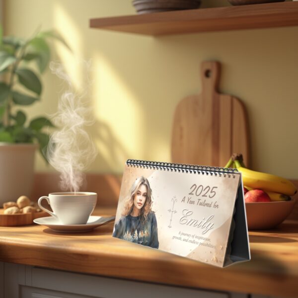 Aries Desk Calendar 2025 Personalized Aries Zodiac, Custom Name & Photo, Monthly Astrology Insights, Inspirational Gift Idea - Image 2