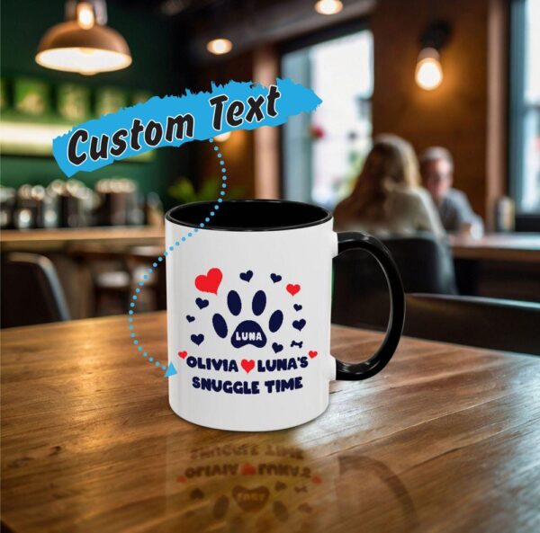 Custom Coffee Mug with Pet Name, Gift for Pet Lovers, Custom Dog or Cat Gift, Accent Coffee Mug, 11oz and 15oz