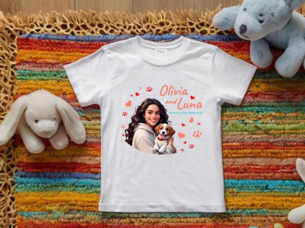 Custom Kids Pet Portrait T-Shirt – Personalized Name T-Shirt for Boys and Girls