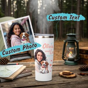 Custom Pet and Owner Photo Tumbler – Personalized Travel Mug for Hot and Cold Drinks