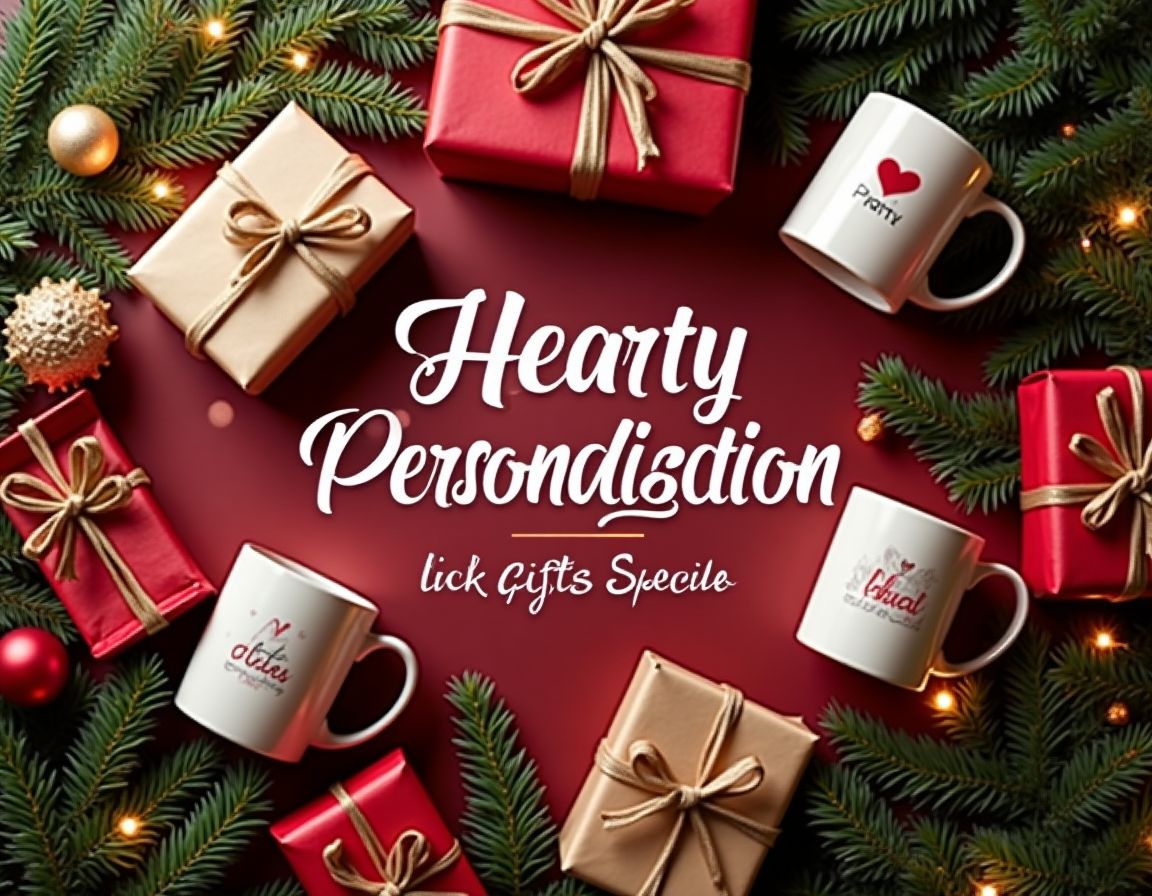 Holiday gifts beautifully wrapped with personalization