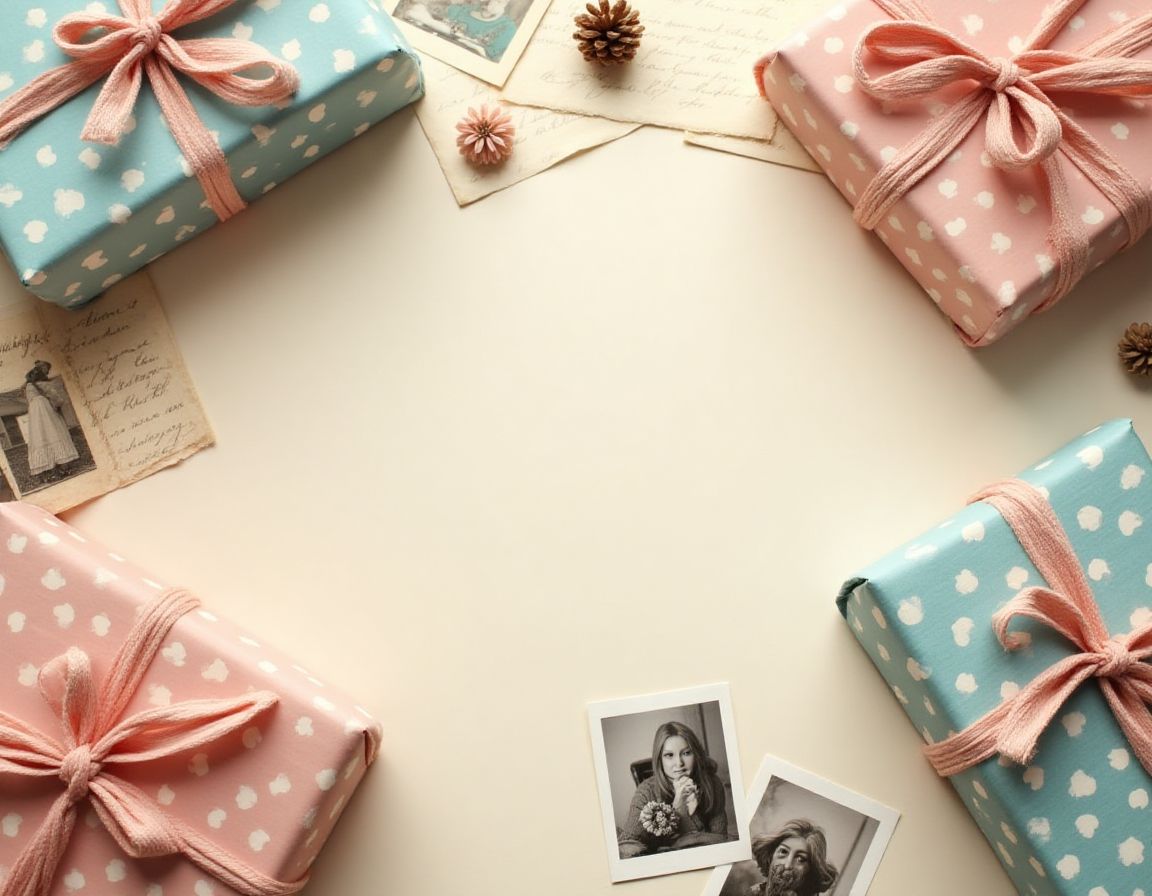 Nostalgic gifts showcasing personalized designs and vintage elements