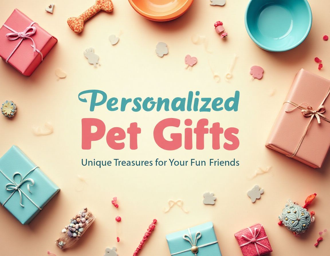 Personalized pet gifts including custom bowls and collars