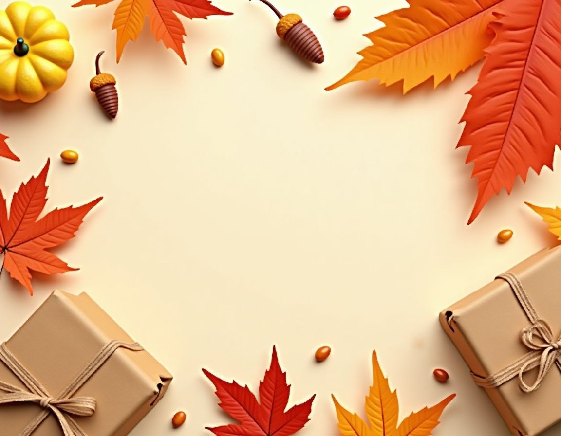 Seasonal designs for custom gifts in warm autumn colors