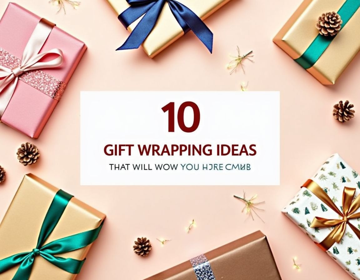 Beautifully wrapped gifts showcasing creative gift wrapping ideas.