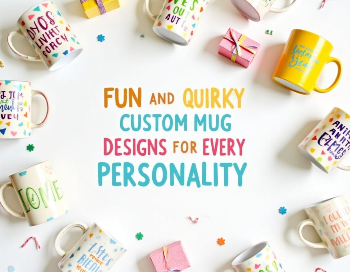 Custom mug designs showcasing unique personalities and fun quotes