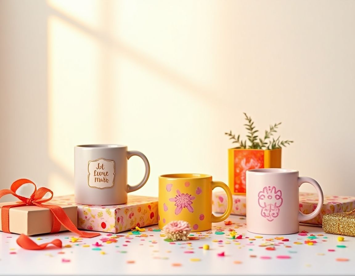 Trendy personalized mugs and gifts