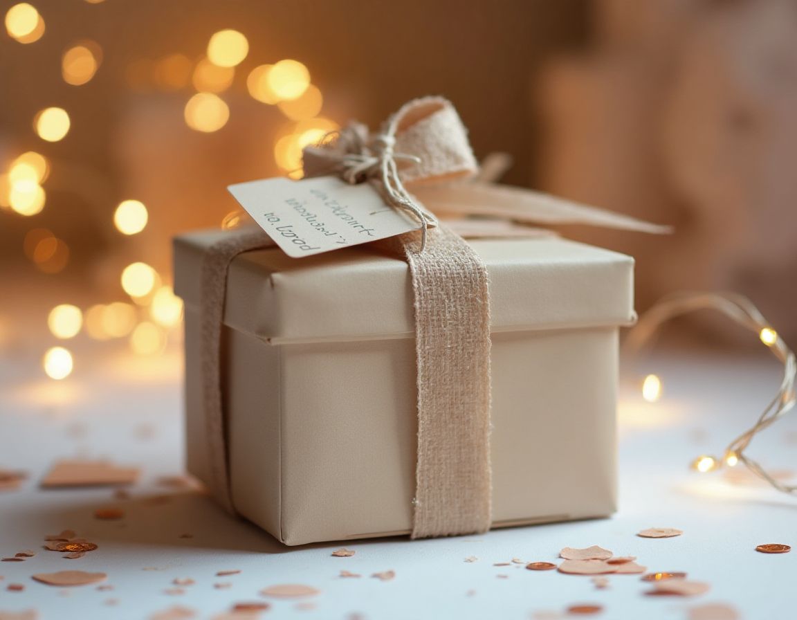 Custom gift presentation with decorations