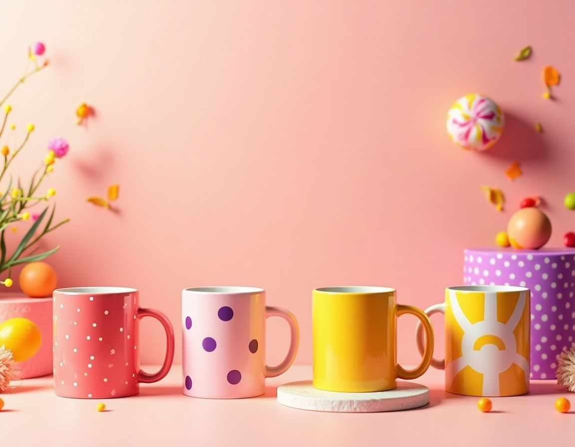 Colorful 90s-themed personalized gift display