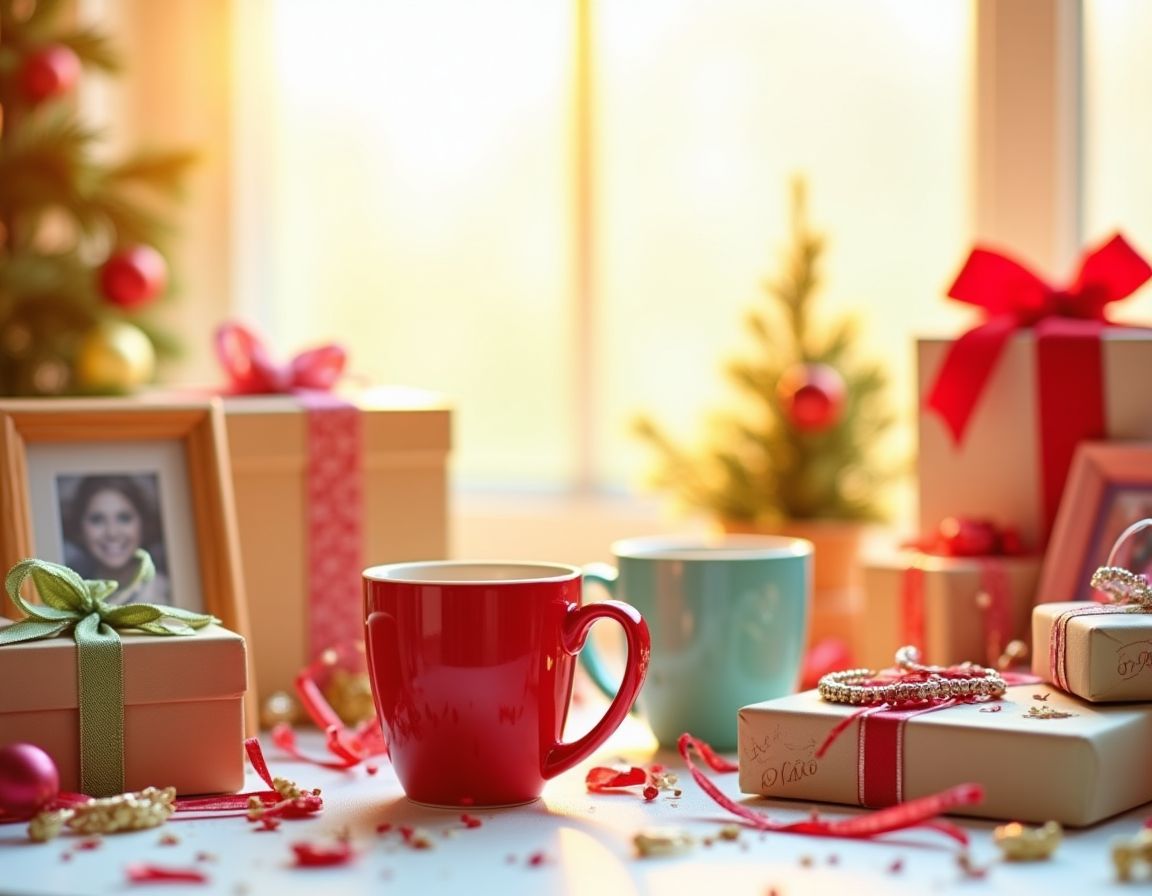 A beautifully wrapped personalized gift box