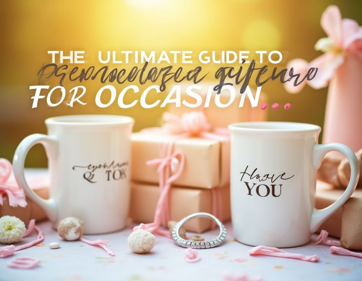 Custom mugs and personalized gifts display.