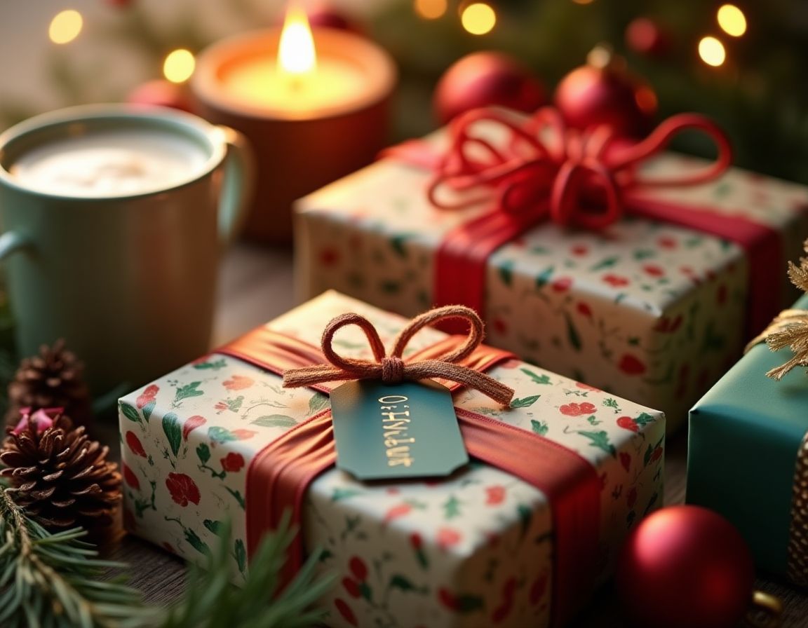 Personalized gift wrapping ideas showcasing custom tags and notes.