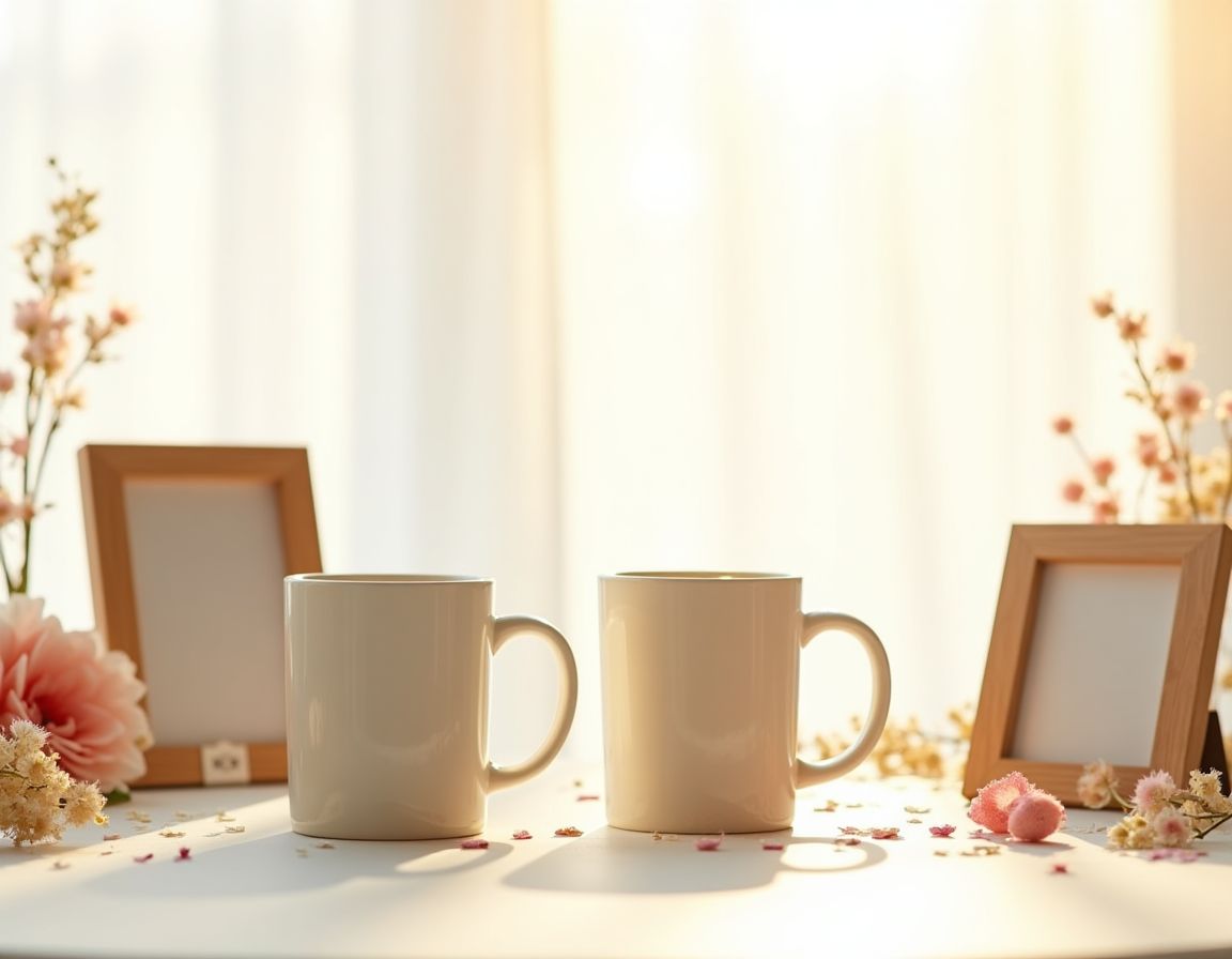 Custom personalized gifts displayed creatively