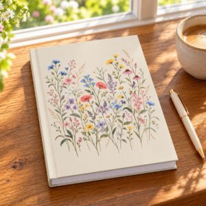Wildflower Journal — Vintage Wildflower Meadow, Botanical Hardcover Notebook with 150 Lined Pages