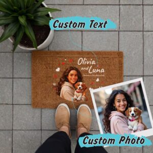 Personalized Doormat with Custom Name and Pet Photo – Unique Welcome Mat for Pet Lovers